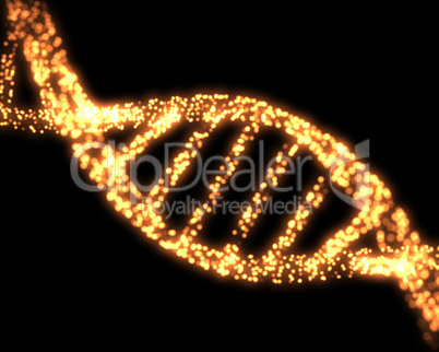Orange DNA Helix