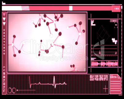 Pink molecule cells interface
