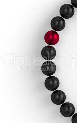 red and black - 3D ball focus 1