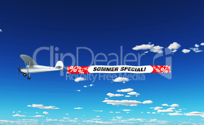 Flieger Konzept mit Werbung - Sommer Special!