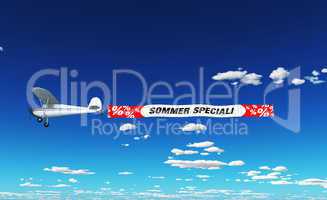 Flieger Konzept mit Werbung - Sommer Special!