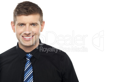 Smiling businessperson. Copy space concept