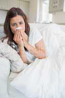 Woman feeling sick