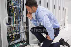 Technican checking server