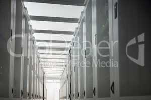 Hallway with data stores