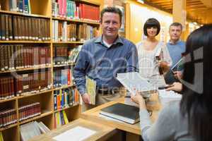 Queue at the library