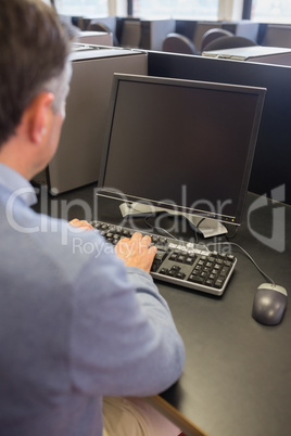 Man working with computer