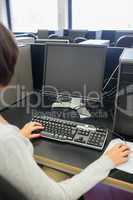 Woman working on the computer
