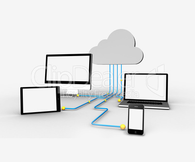 Media applicances connecting through cloud computing