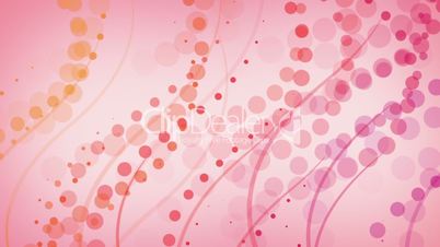 pink curves and circles abstract background loop