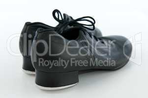 Pair of Black Tap Shoes With Laces