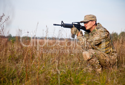 Soldier with a rifle