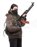 Terrorist with weapon