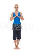 Practicing Yoga. Young woman