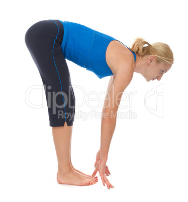 Practicing Yoga. Young woman