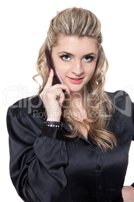 Business girl on the phone