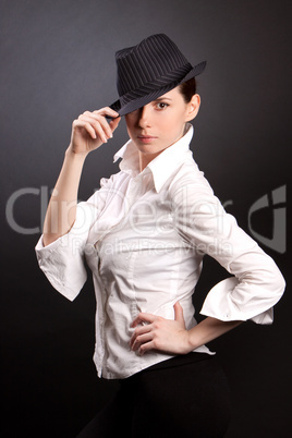 Woman wearing a hat