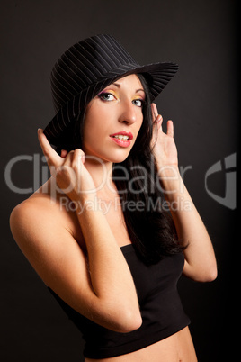 Woman wearing a hat