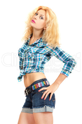 Pretty young woman in casual clothes
