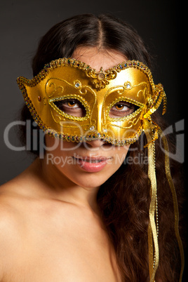Photo of a young woman wearing mask