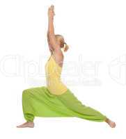 Practicing Yoga. Young woman