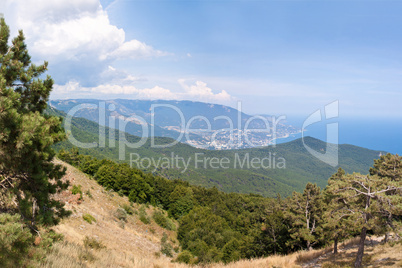 South part of Crimea peninsula, mountains Ai-Petri landscape. Uk