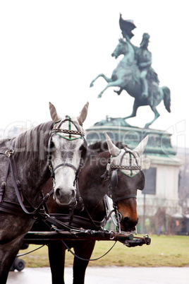 Statue at heldenplatz Vienna