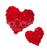 Heart shape made out of rose