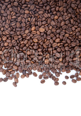 Brown roasted coffee beans