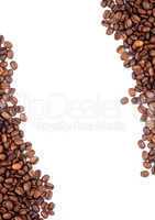 Brown roasted coffee beans