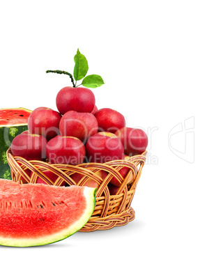 Watermelon and apples