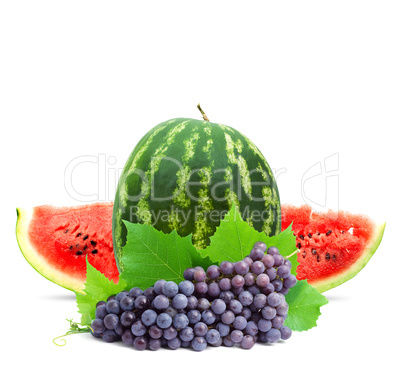 Watermelon and grape