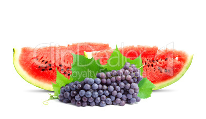 Watermelon and grape