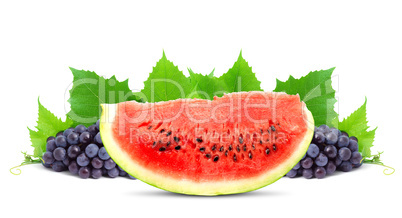 Watermelon and grape