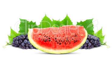 Watermelon and grape