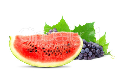 Watermelon and grape