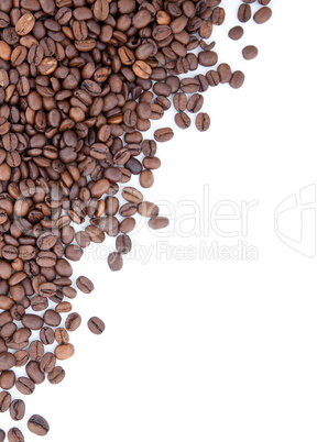 Brown roasted coffee beans