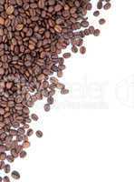 Brown roasted coffee beans