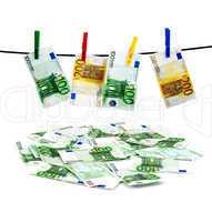 Banknotes drying
