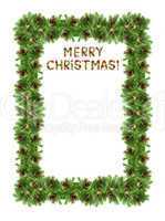 Christmas card with a christmas ornamen