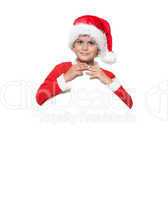 Boy holding a christmas poster