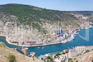 The Type on bay Balaklavy. Ukraine, Sevastopol, Black sea