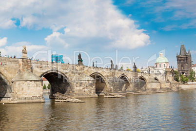 Karlov or Charles bridge in Prague