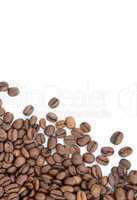 Brown roasted coffee beans