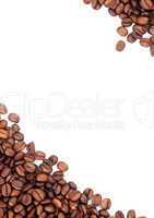 Brown roasted coffee beans