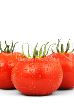 Three red tomatos