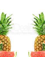 Pineapple and watermelon