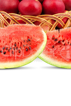 Watermelon and apples