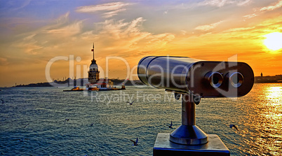 The Maiden Tower At Istanbul, Turkey.