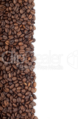 Brown roasted coffee beans